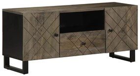 vidaXL Έπιπλο Τηλεόρασης Μαύρο 105 x 33 x 46 εκ. από Μασίφ Ξύλο Μάνγκο