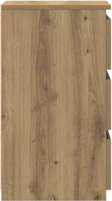 vidaXL Κομοδίνα 2 τεμ.Αρτισιανή Δρυς 40x35x62,5 εκ. Επεξ. Ξύλο