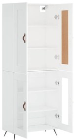 vidaXL Ντουλάπι Λευκό 69,5x34x180 εκ. από Επεξεργασμένο Ξύλο