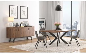 Savvidis Furniture Τραπέζι Δείπνου 158.5x90x78 Μελαμίνη Nο9 Νέο Καρυδί BEST-8080412