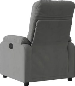 vidaXL Πολυθρόνα Ανακλινόμενη Σκούρο Γκρι από Ύφασμα Μικροϊνών
