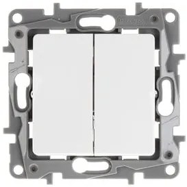 LEGRAND διακόπτης αλέ-ρετούρ 764502, διπλός, λευκός