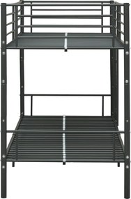 vidaXL Κουκέτα Μαύρη 90 x 200 εκ. Μεταλλική