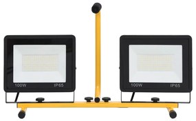 vidaXL Προβολέας LED με Λαβή Ψυχρό Λευκό 2 x 100 W