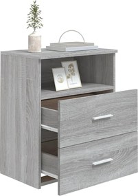 vidaXL Κομοδίνο Γκρι Sonoma 50 x 32 x 60 εκ.
