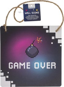 Πινακίδα Κρεμαστή Διακοσμητική Gaming Χαρτόνι 18x18cm Σε 4 Σχέδια