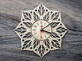 Intra απο ξύλο plywood 3mm-4mm πάχος – Ρολόι τοίχου Mandala Flower Lotus 30x35 cm INTRAVECTRY-MY547166