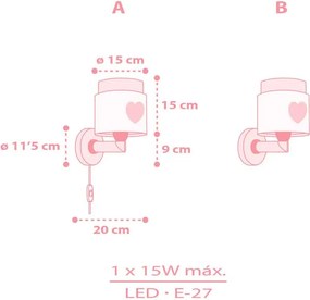 Baby Dreams Pink απλίκα τοίχου (76019S)