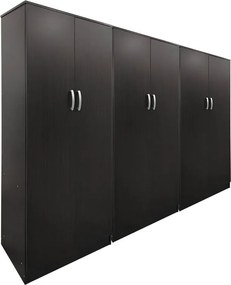 Ντουλάπα εξάφυλλη Athos pakoworld wenge 240x42x180εκ