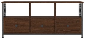 vidaXL Έπιπλο Τηλεόρασης Καφέ Δρυς 102x33x45 εκ. Επεξ. Ξύλο/Σίδερο