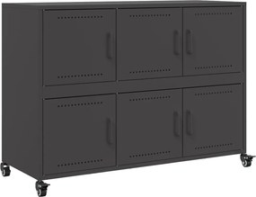 vidaXL Ντουλάπι Μαύρο 100,5x39x72 εκ. από Χάλυβα