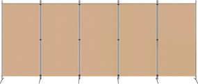vidaXL 5-Panel Διχοτόμος Μπεζ 433 x 180 cm Ύφασμα