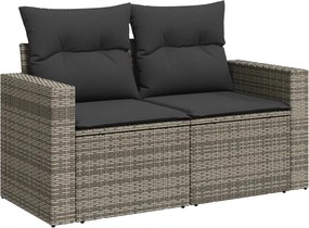 vidaXL Patio Sofa Set 9-θέσια Grey and Dark Grey