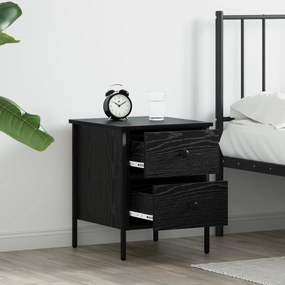 vidaXL Κομοδίνο Μαύρου Ξύλου 40x42x50 εκ Επεξεργασμένο Ξύλο
