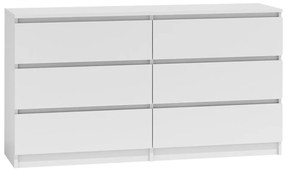 Σιφονιέρα Comfivo 161, Άσπρο, Με συρτάρια, Αριθμός συρταριών: 6, 77x138x40cm, 42 kg | Epipla1.gr