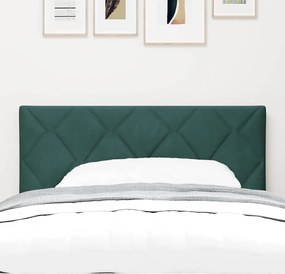 vidaXL LED κεφαλάρι Σκούρο Πράσινο 100 cm Βελούδο