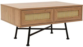 Τραπέζι Σαλονιού Nala 141HWR1121 90x60x44cm Natural-Black
