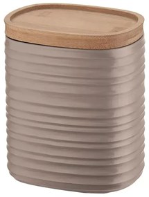 Βάζο Αποθήκευσης Tierra Με Καπάκι 1000ml Brown Guzzini Πλαστικό,Bamboo