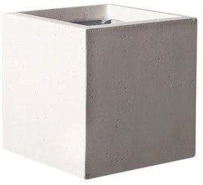 Supergreens Γλάστρα Πήλινη Τετράγωνη "Rocky" Γκρι Ανοιχτό XL 50x50x50 εκ.