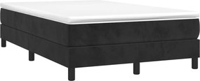 vidaXL Κρεβάτι Boxspring με Στρώμα Μαύρο 120 x 200 εκ. Βελούδινο