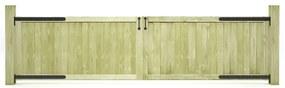 vidaXL Πόρτες Φράχτη 2 τεμ. 300 x 75 εκ. από Εμποτισμένο Ξύλο Πεύκου