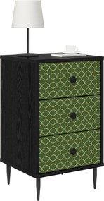 vidaXL Κομοδίνο GELEEN 2 τμχ. Μαύρη Δρυς 36 x 33 x 61 εκ.