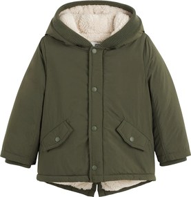 Ζεστό παρκά με κουκούλα και επένδυση από sherpa