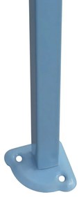 Κιόσκι Πτυσσόμενο με 4 Πλευρικά Τοιχώματα Μπλε 3x4 μ. Ατσάλινο - Μπλε