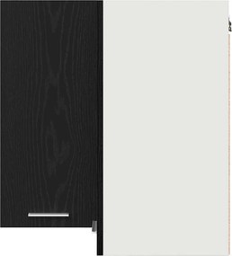 vidaXL Κρεμαστό ντουλάπι με ράφι Lyon Μαύρη Οξυά 57 x 57 x 60 εκ