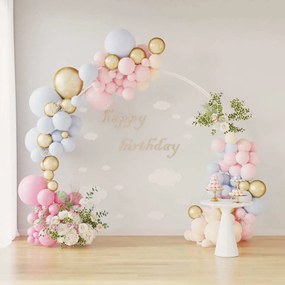 vidaXL Αψίδα Γάμου Λευκό 220 x 45 x 200 εκ. Ατσάλι