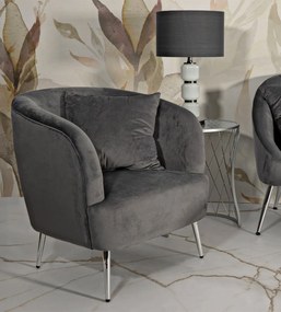 Πολυθρόνα με Μαξιλάρι SILVERY 66x73