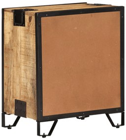 vidaXL Κομοδίνο 43 x 30 x 51 εκ. από Μασίφ Ακατέργαστο Ξύλο Μάνγκο
