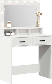 vidaXL Τραπέζι περιποίησης Λευκό 79 x 41 x 135 εκ. Επεξεργασμένο ξύλο