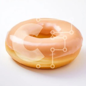 Σετ των 2 Intra Συλλεκτικό Ξύλινο Παζλ Plywood 4mm - Γυαλισμένο ντόνατ σε άσπρο φόντο Σε Ξύλινο Κουτί - Διαστάσεις: 10x10 cm – 25 κομμάτια