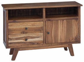 vidaXL Πλαϊνό γραφείο Φυσικό 100 x 30 x 68 εκ. Στερεό Ξύλο Τίκ