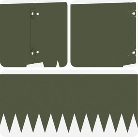 vidaXL Περίγραμμα γκαζόν 20 τμχ. 103 x 25 εκ Steel Λαδί