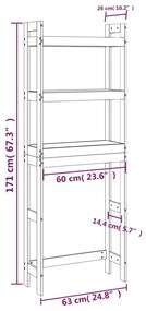 ΡΑΦΙΕΡΑ ΓΙΑ ΤΟΥΑΛΕΤΑ 63 X 26 X 171 ΕΚ. ΑΠΟ ΜΑΣΙΦ ΞΥΛΟ ΠΕΥΚΟΥ 824658