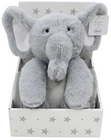Κουβέρτα Fleece Αγκαλιάς (75x90) + Λούτρινο Dimcol Elephant 03 Grey