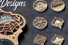 Intra απο ξύλο plywood 3mm-4mm πάχος Χριστουγεννιάτικο στολίδι Δίασταση 8x8 cm INTRAFABR-78627882