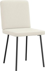 vidaXL Καρέκλες Τραπεζαρίας 6 τεμ. Κρεμ Βελούδινες