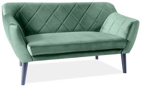 Διπλός καναπές Karo2 140x75x76 βελούδινο πράσινο χρώμα bluvel 78 DIOMMI KARO2V78W