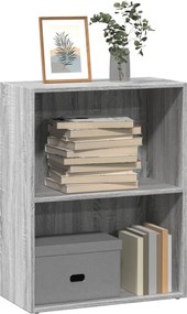vidaXL Βιβλιοθήκη Γκρι Sonoma 60x30x77 εκ. από Επεξεργ. Ξύλο