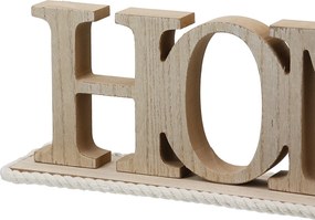 Lettering "Home" Ξύλο Ecru PU 4 47x7.5x12.5cm