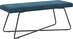 vidaXL παγκάκι Μονόχρωμο Μπλε 110 x 40 x 45 cm Βελούδο
