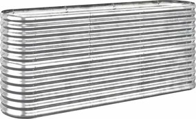 vidaXL Ζαρντινιέρα Ασημί 152x40x68 εκ. Γαλβανισμένος χάλυβας