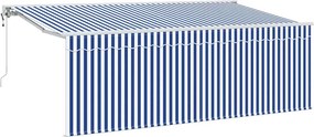 vidaXL Σκηνίτσα Αναδιπλούμενη Ριγέ Μπλε 350 x 200 cm ύφασμα