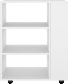 vidaXL Ντουλάπι Τροχήλατο Λευκό 60 x 35 x 75 εκ. από Επεξ. Ξύλο