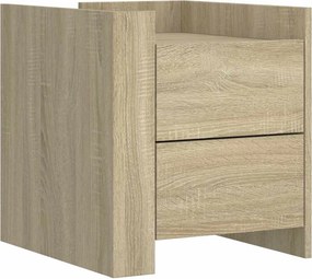 vidaXL Κομοδίνο Sonoma Δρυς 45x50x50 εκ. από Επεξεργασμένο Ξύλο