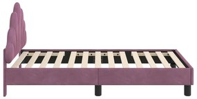 vidaXL Κρεβάτι Παιδικής Κρεβατοκάμαρας με Κεφαλάκι Μοβ 80 x 160 cm