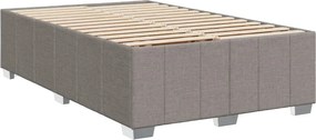vidaXL Κρεβάτι Boxspring με Στρώμα Taupe 120x190 εκ. Υφασμάτινο